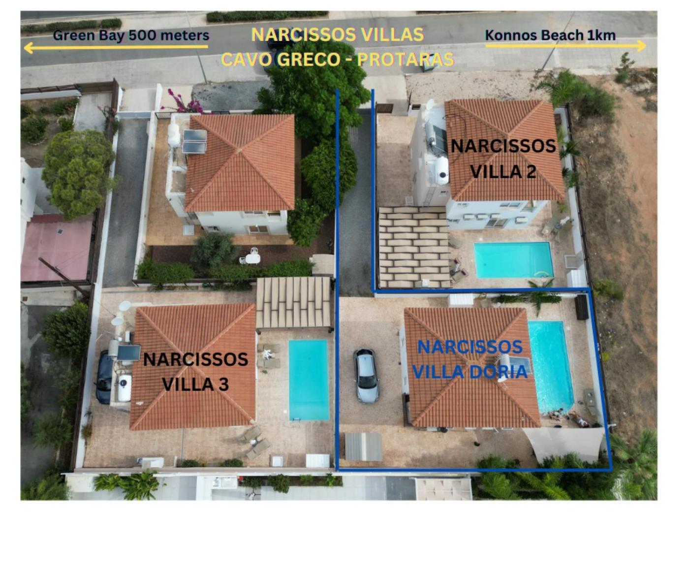 Narcissos Villa Doria Протарас Экстерьер фото